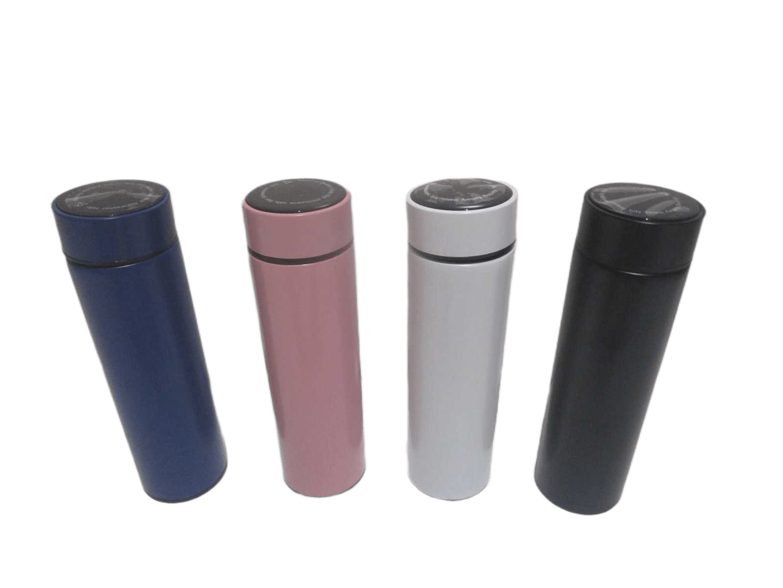 Vacuum Cap, W Thermometer Display Matt Finishing, White Box 5 Color Assorted White, Black, Blue, Rose, Yellow 500ml 1cl=