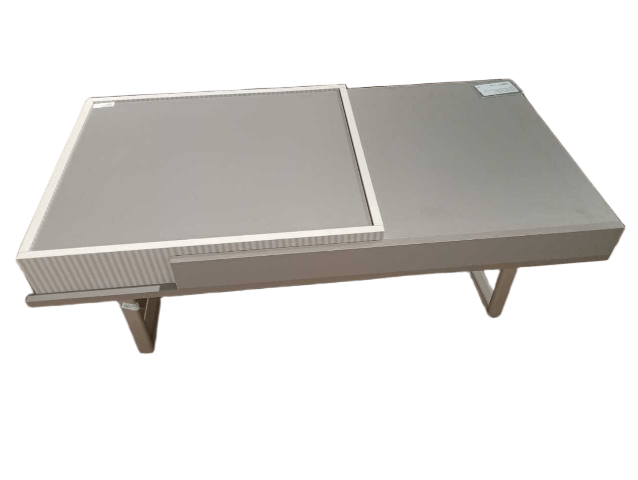 Atlas Coffee Table Metal Gold Matt Legs Light Grey / Mat Gold 120x64x56cm