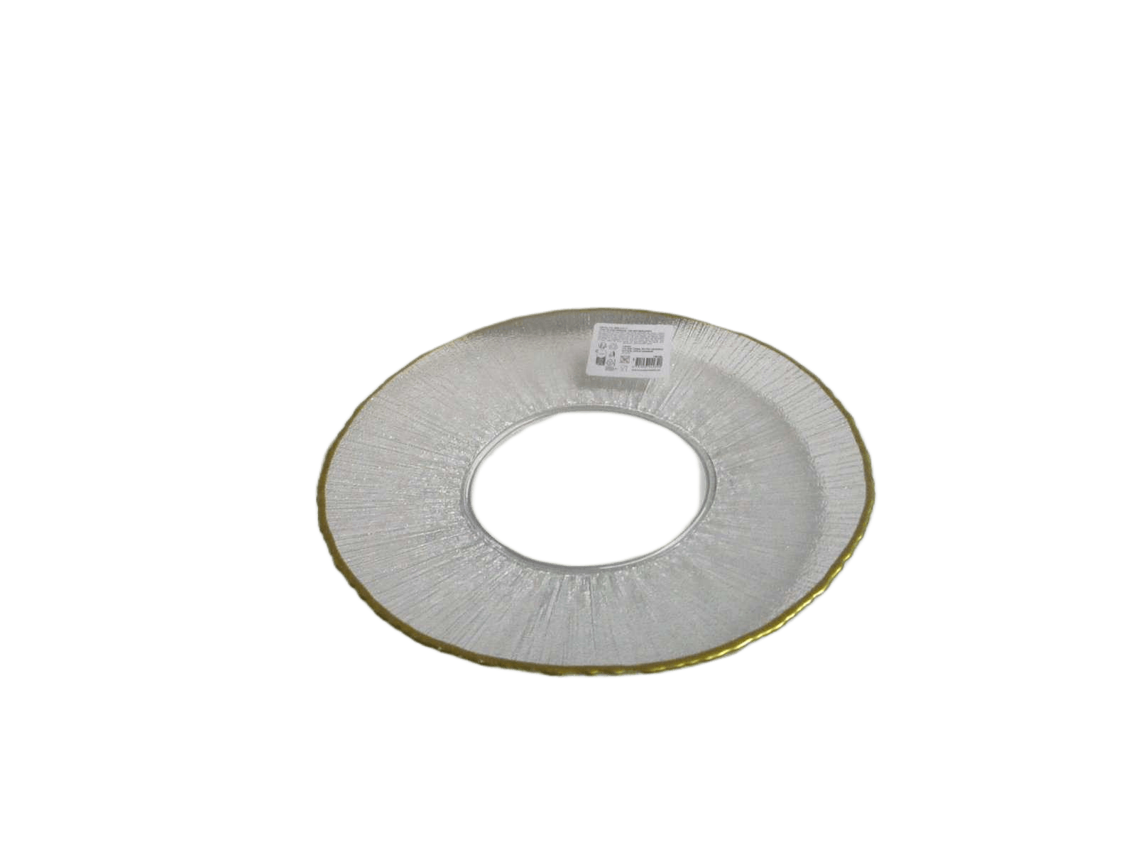 Plate Glass Dia 28cm Golden Ri