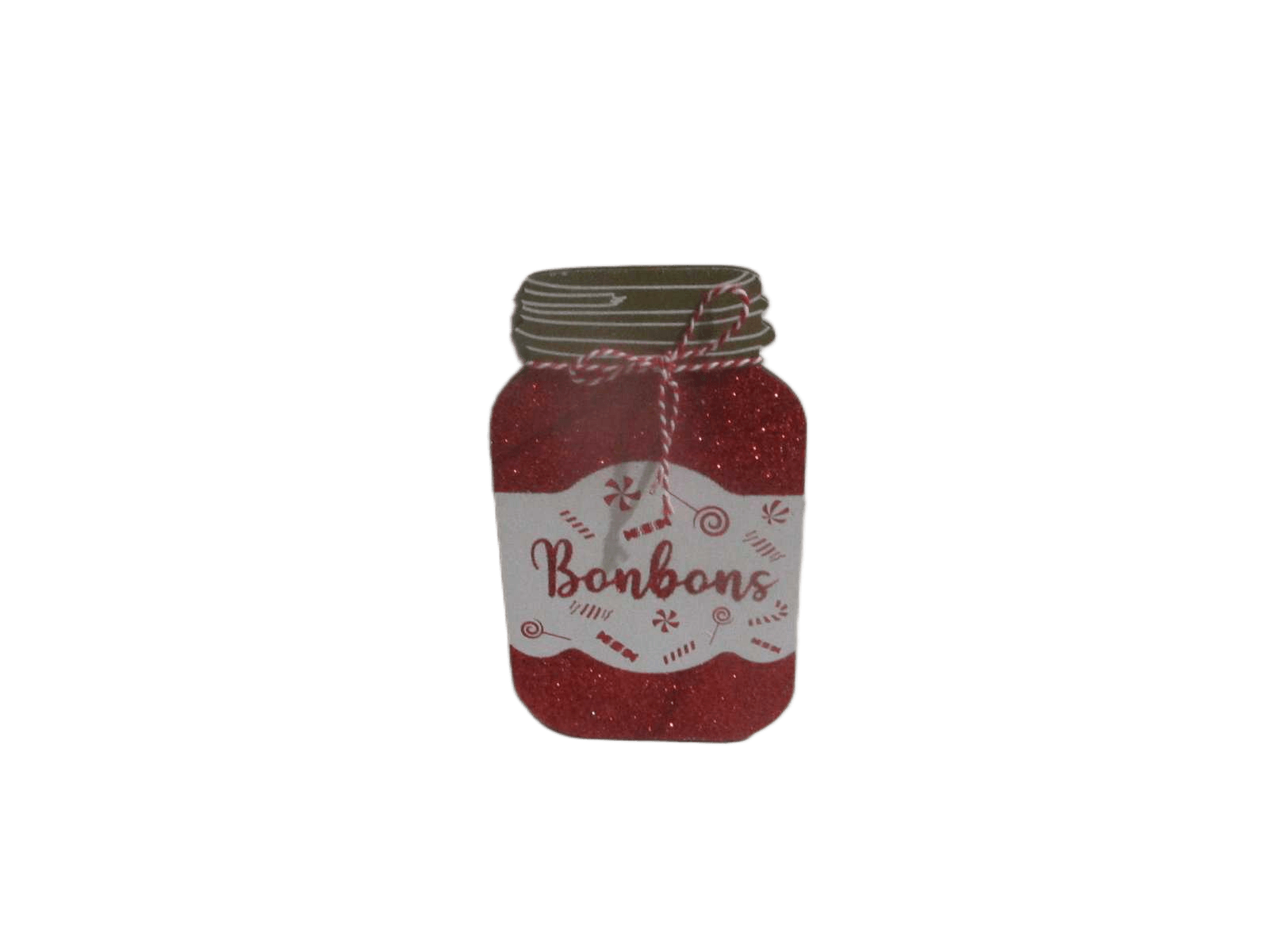Candy Jar Red Sdn Wood 16cm