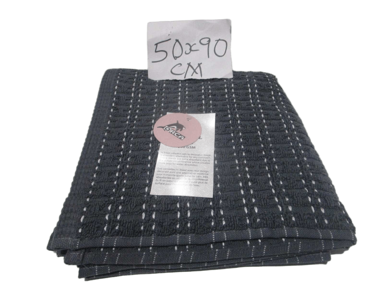 Towel - Plain Dyed Jacquard - Duble Ply 2/20 - 550 Gsm - Combed Cotton - Polyester Insert