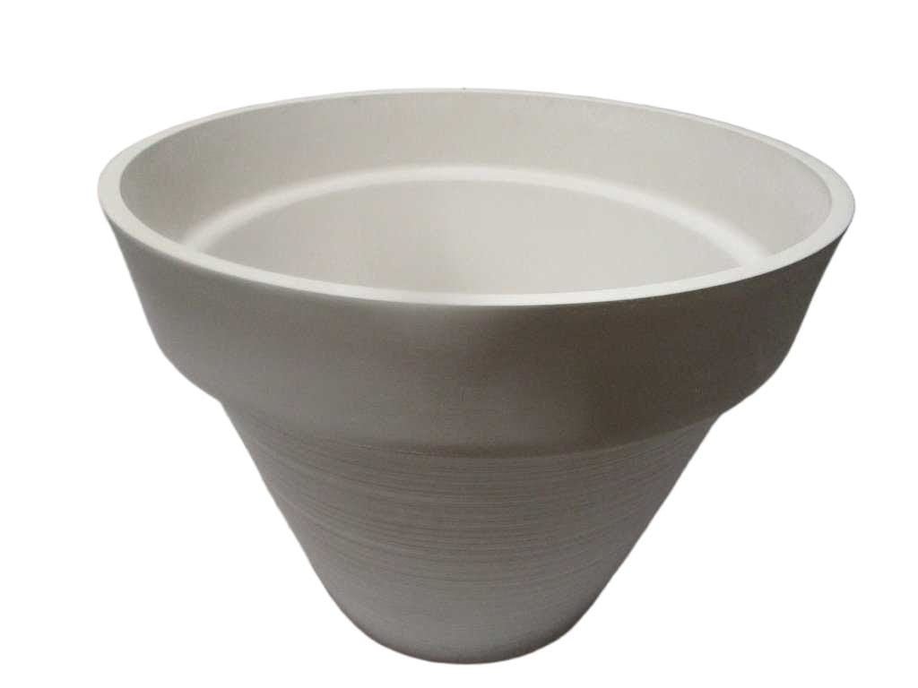 Flower Pot Handmade White Stone + Beige 100*80cm