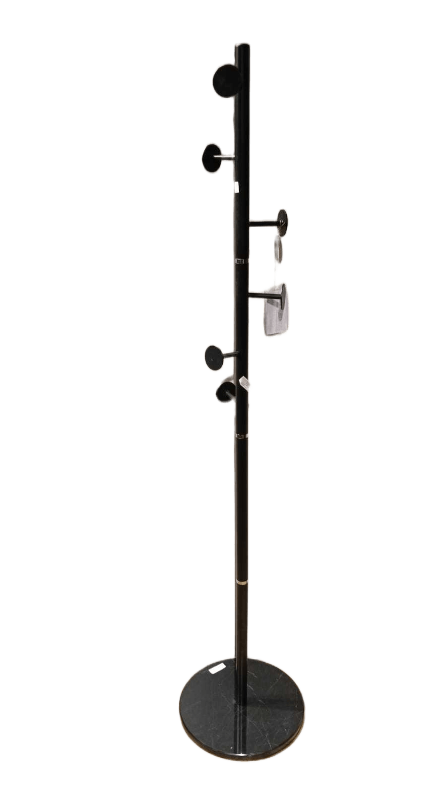Coat Rack Iron+ceramic Base 6 Hook Matt 32mm Tube Brown Box Black 177xd37cm