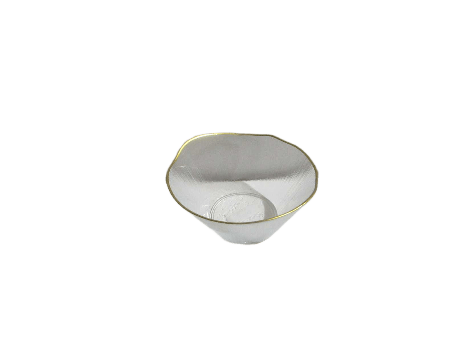 Bowl Glass Dia 21cm Golden Rim