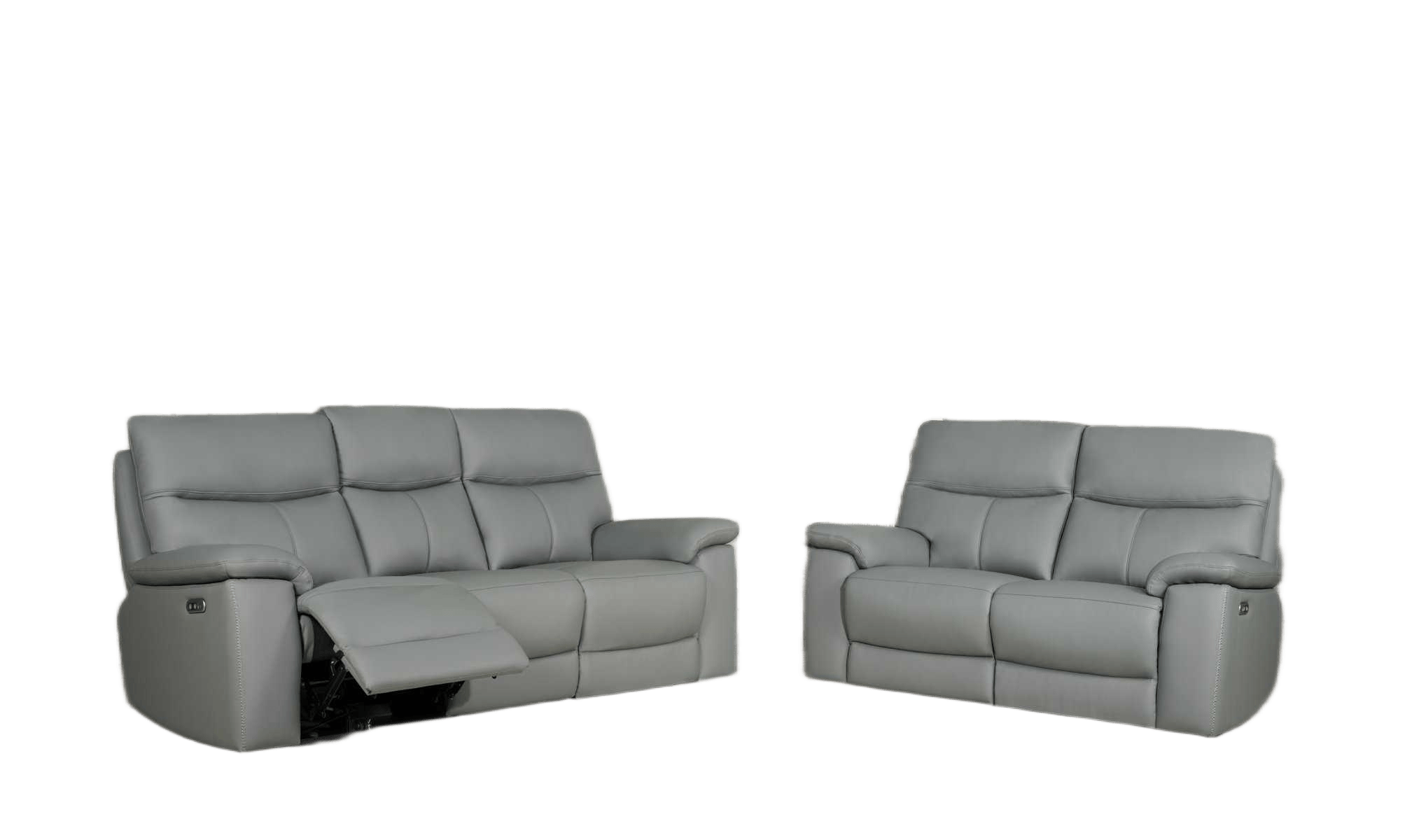 Sofa 3+2+1+1 Lx-51 Grey Leather, Bonded Leather, Wood, Foam 3s:220x99x102 2s:166x99x102 1s:106x99x102