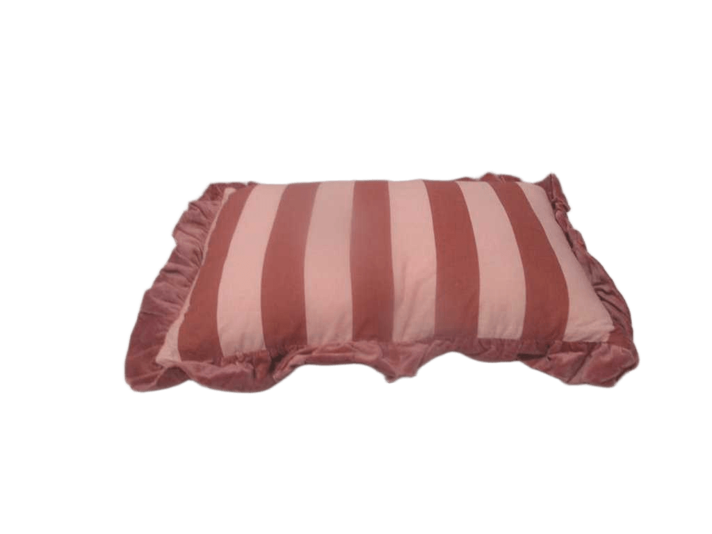Cushion Double Face Cover 100% Washed Cotton 140 Gsm With Velvet Cotton Frill With Zip And Filler 600 Gr Vacuum Pack