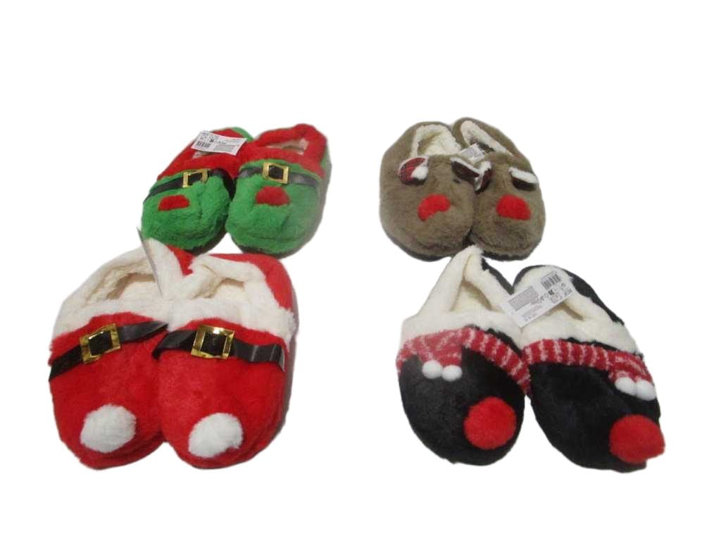 Slipper Xmas 4ass Design