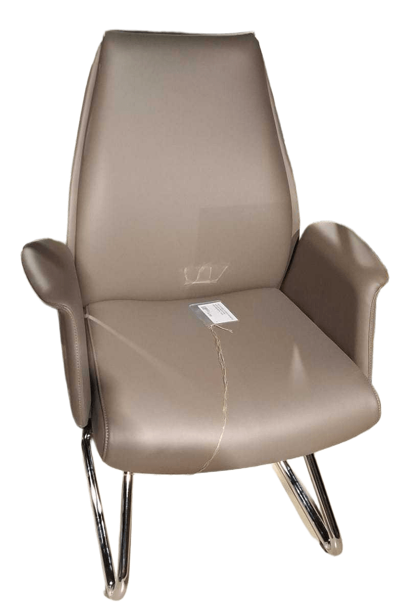 Visitor Chair, Pu Iron Chrome Grey Al503-2971.5w*67d*105h
