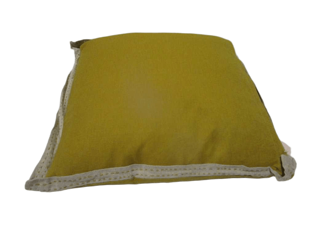 Cushion 50%linen 50% Cotton With Border 100% Linen 180 Gsm - Filling 500gr Vaccum Packing
