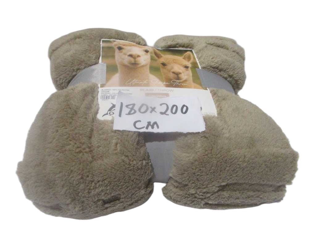 Blanket, 100% Polyester, 220gsm Packing: Color Card+cord Camel 180*200
