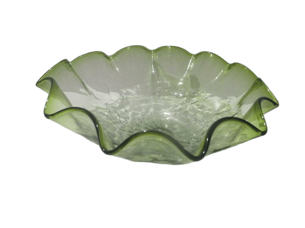 Bowl Round Blow Glass 10,5kgs Green 68x68x26 Cm