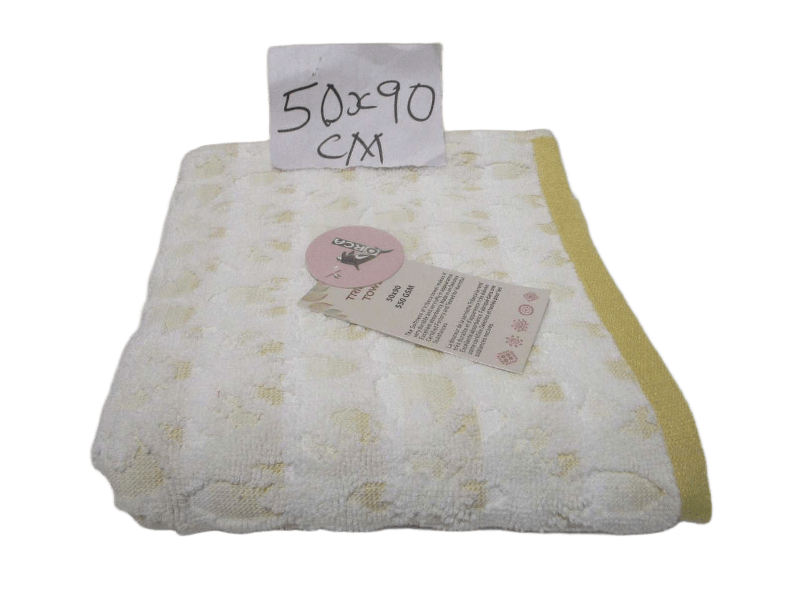 Towel Tribeca - Plain Dyed Jacquard Towel - Duble Ply 2/20 - 550 Gsm - Carded Cotton - Polyester Insert