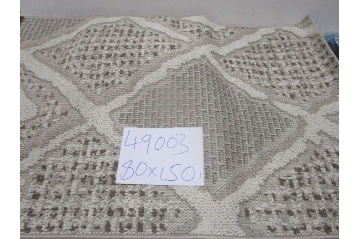Carpet 80x150 Bella (No Fringes) Pp Flat Weave 1,900 Gsm/Sqm 70,400 Pts/Sqm 6mm Loop Height 060 Cream