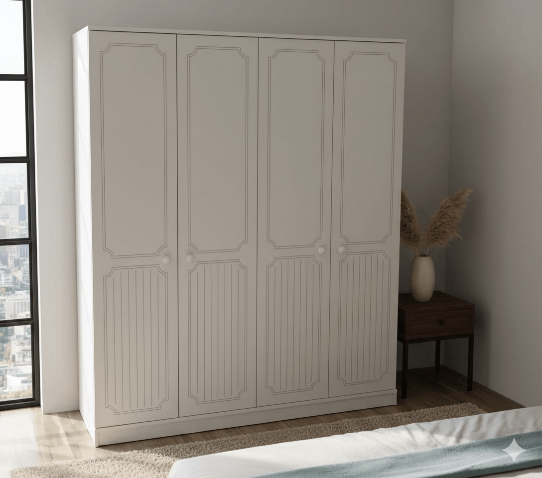 Wardrobe 4 Doors 161x50x195cm