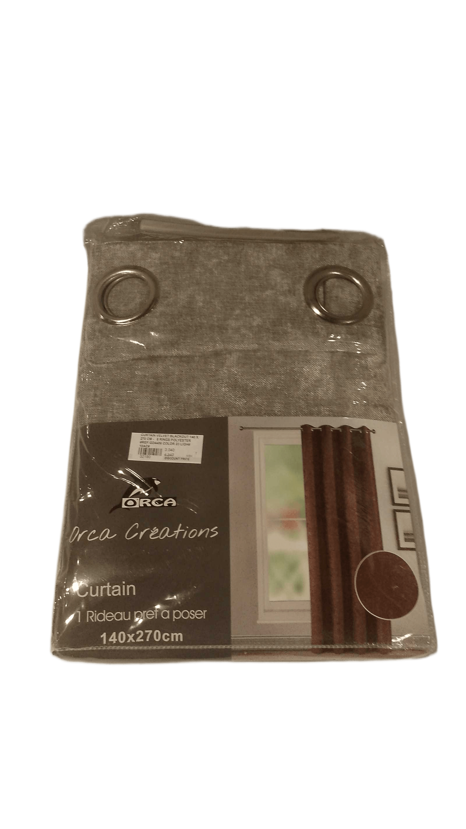 Curtain Velvet Blackout 140 X 270 Cm - 8 Rings Polyester