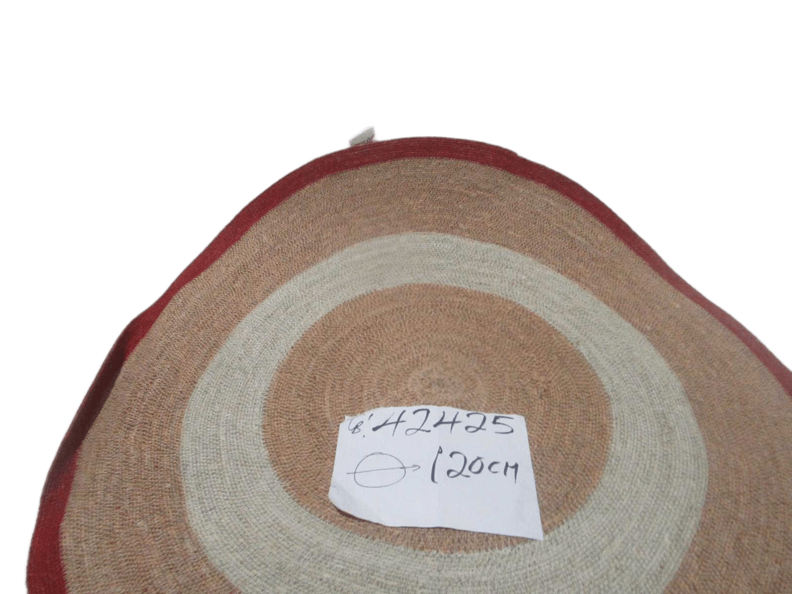 Round Carpet Of Natural Sea Grass Multy Colors Red P