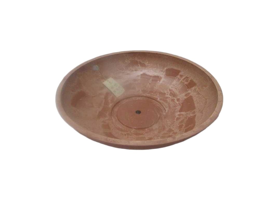 Flower Bowl Yucca Pp With Hole+plug 3500g 100% Recyclable Pallet Packing Brick Red Dia60xh16.5