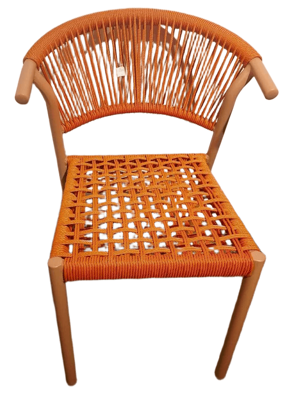 Chair Outdoor Alu Tube 28x1.2mm Pe Rattan 24pcs/Stack Orange Alu 81927pf3 Pe Qm11362 W54 Xd61xh78cm