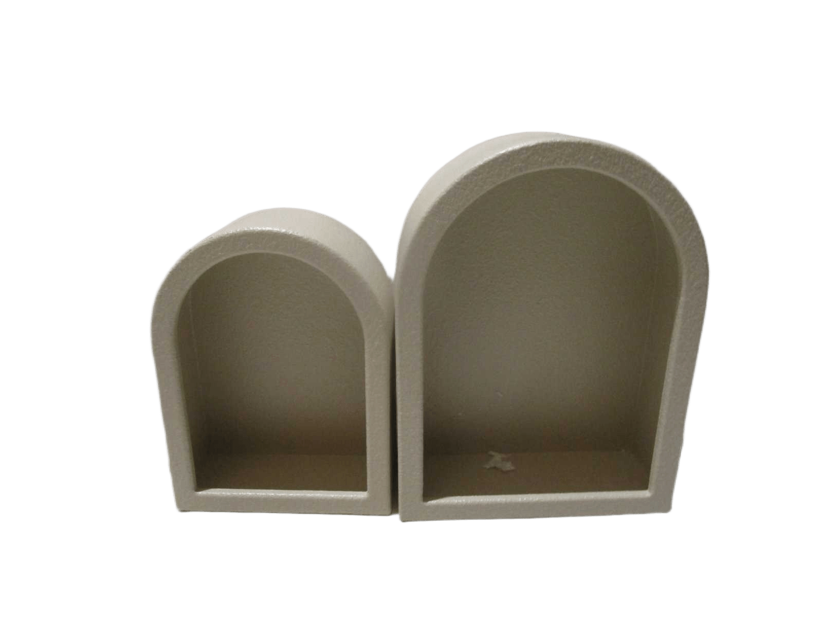 Shelf Set Of 2 Mdf Ciment Effect Cream Big : 30x12x40 Cm / Small : 24x11x32