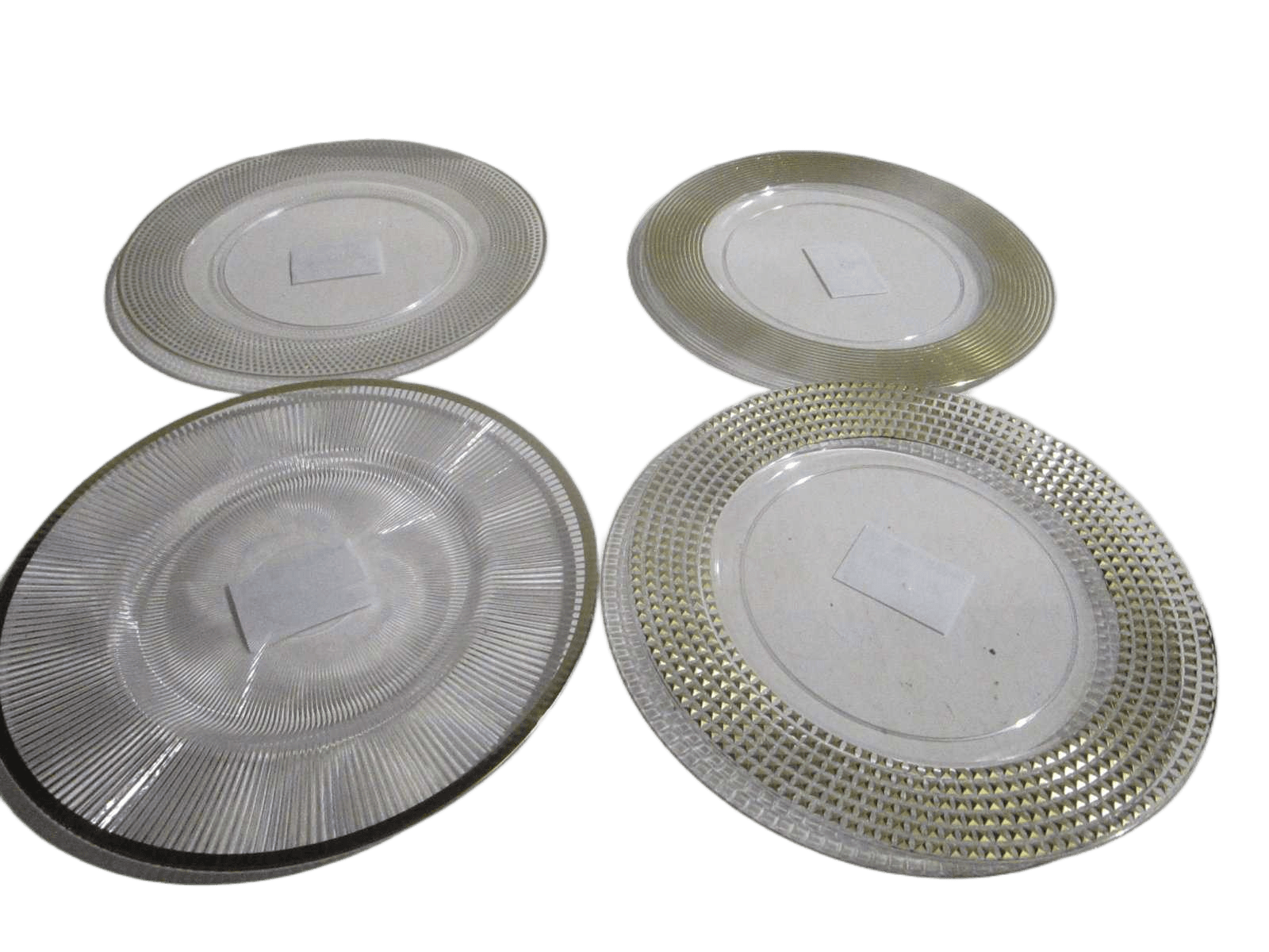 Plate White 33cm 4ass Gold Rim