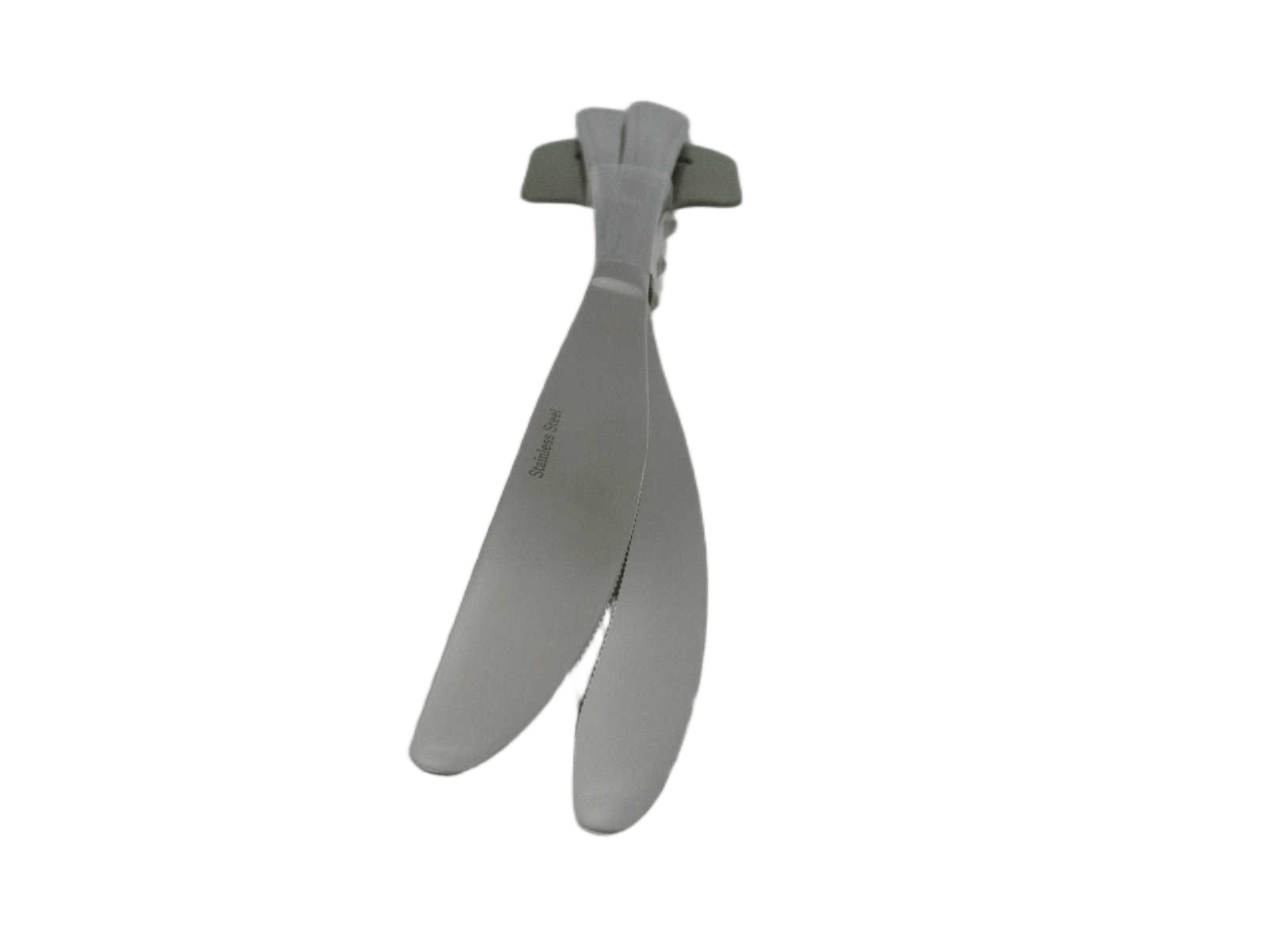 Knife Set Of 2 Dinner 2,mm - 18/0 - Paper Handtag & Shreak Tube 15911 Mirror Polish Knife 2mm