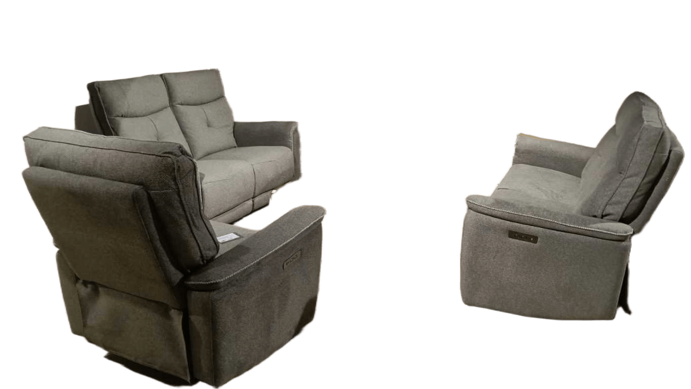Sofa Fabric Set 3+2+1 Full Electricl008 Dark Grey198x96x105 157x96x105 99x96x105 -Dk Grey
