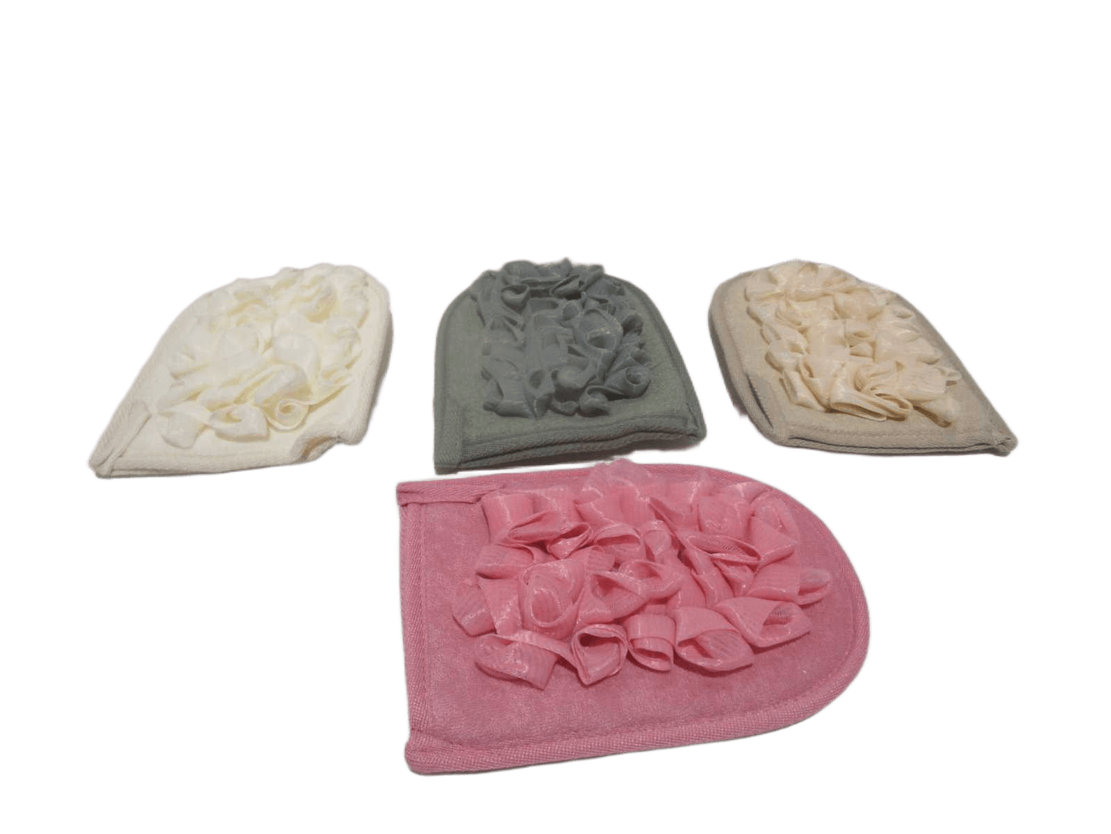 Bath Gloves Polyethylene Fibre+bamboo Fiber 4 Color Ass Packing:opp Bag Green Beige White Pink 20*6 1cl=