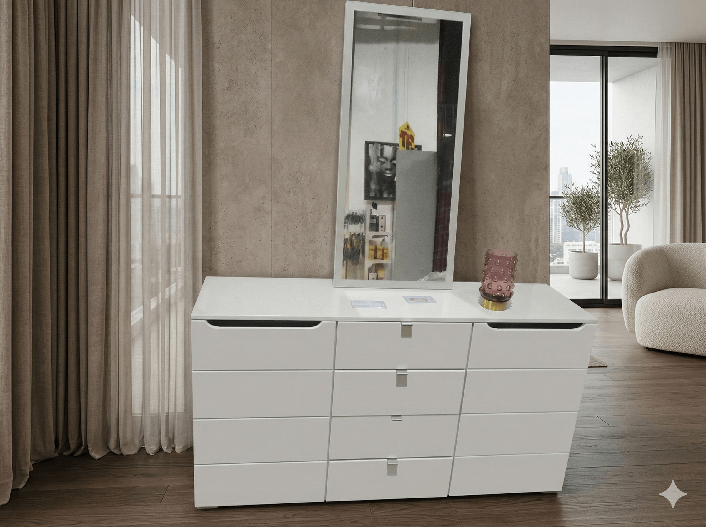 Cabinet Melamine White 110x200 Cm Ref:11008697-Karl