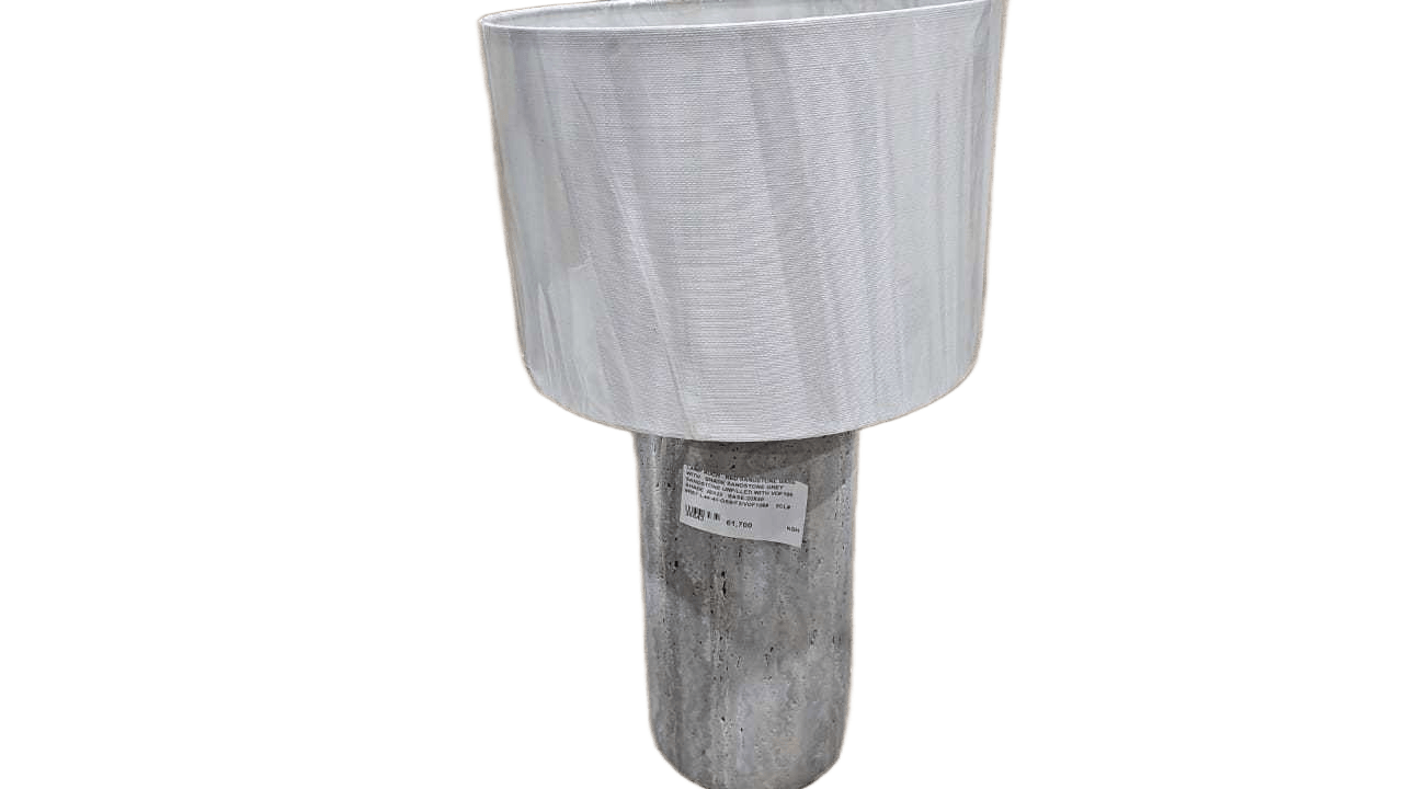 Lamp Auch Red Sand Stone Base With Shade Sand Stone Grey Sand Stone Unfilled With Vdf106 Shade:28x22 Base:20x40