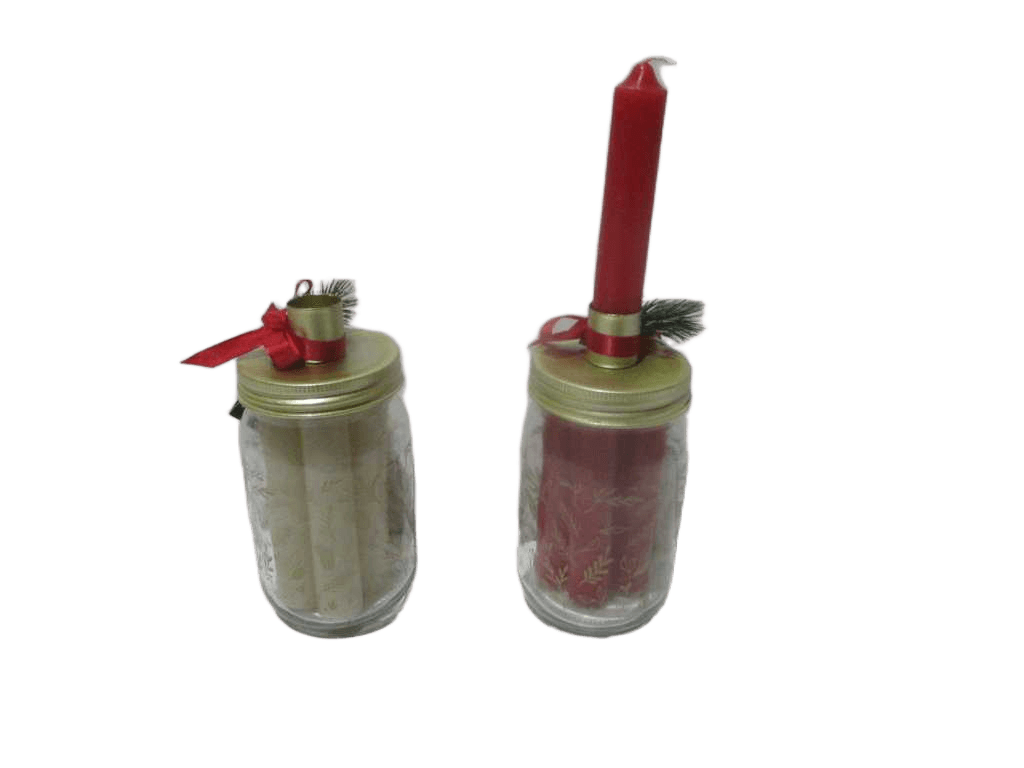 Jar With Candle X5 150g 2ass