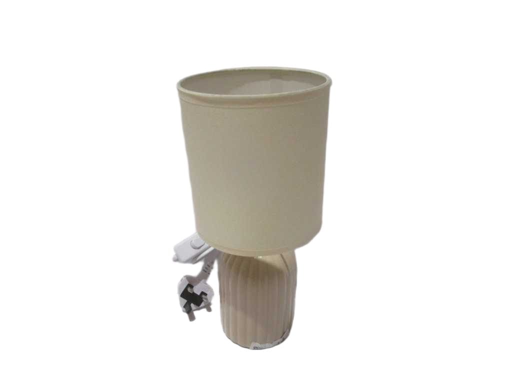 Table Lamp Ceramic With Fabric Shade Base: 9,5*9,5*13cm Sh:14*14*15 Cm H: 29,5 Cm