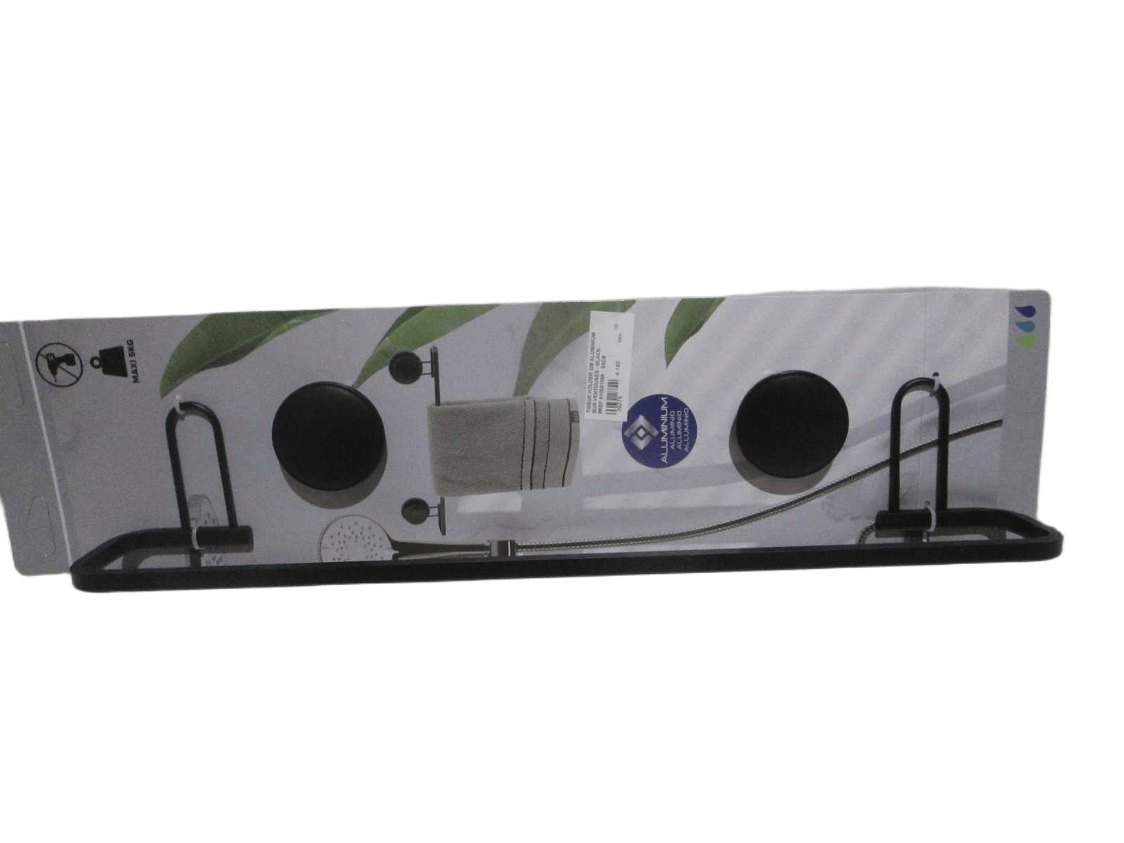 Tissue Holder Gm Aluminium Sur Ventouses - Black