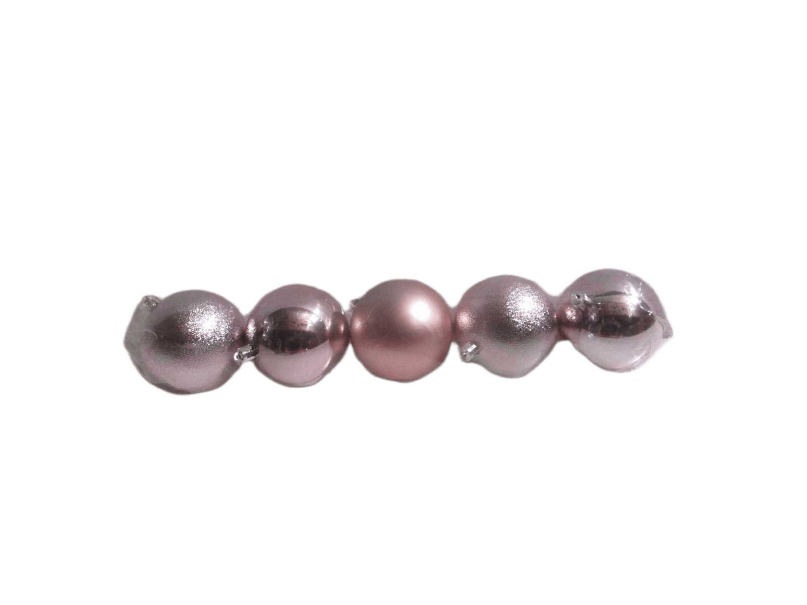 Ball Xmas Set 5x80mm Pink
