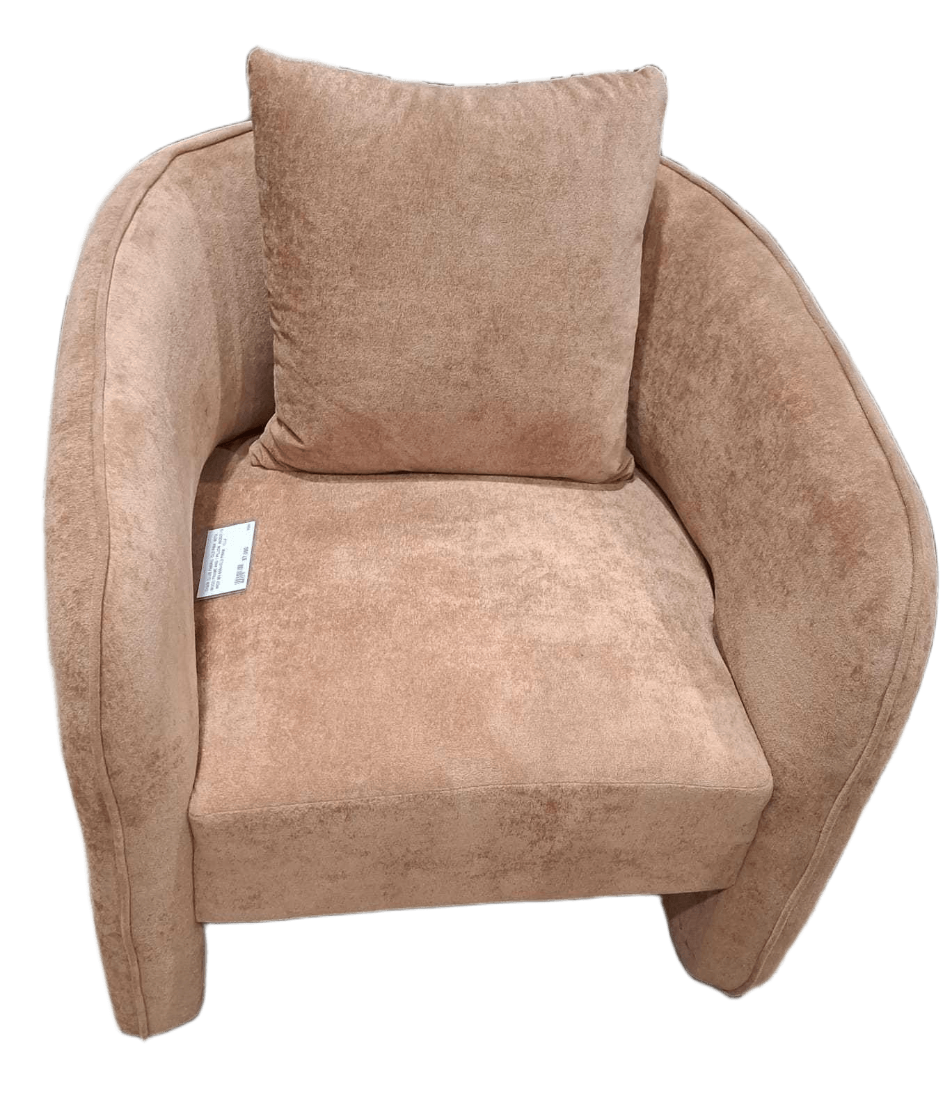 Chair Club Fabric Old Pink With Wood Frame And 1 Pillow A62627-10