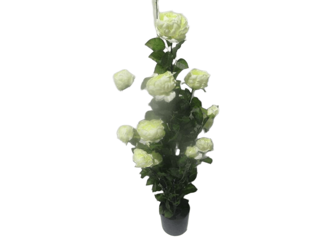 Artificial Tree,rose ,polyester, Plastic Stem 100cm White