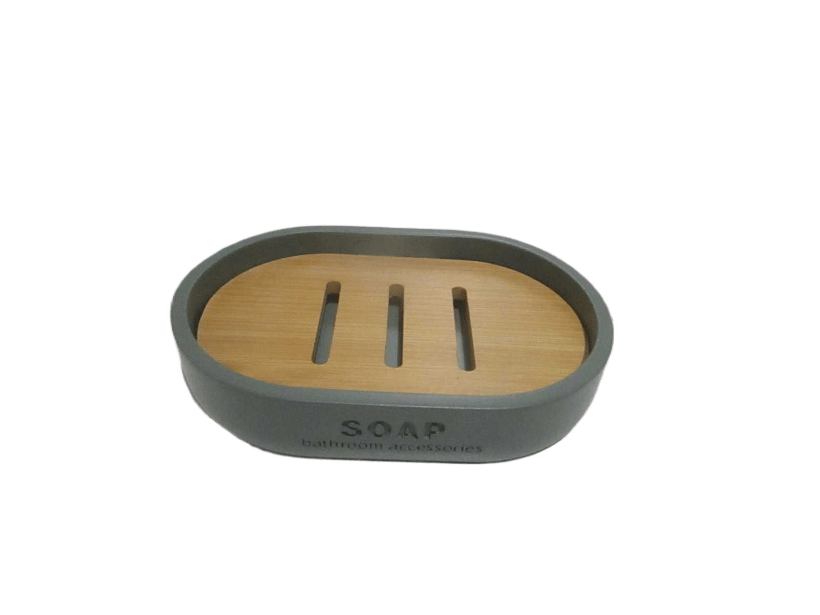 Soap Holder Polyresine - Kaki/Bambou