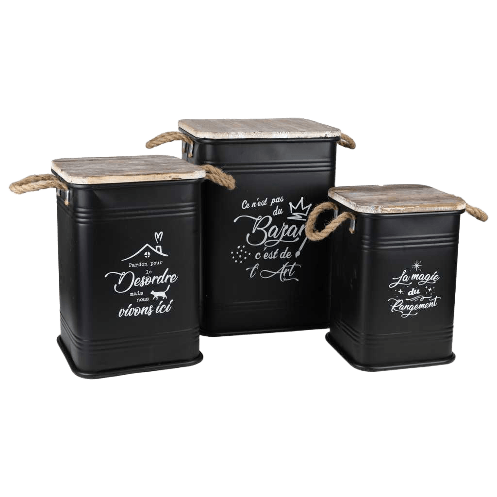 Box X3 Loft & Metal Metal Pm: 24x24x35cm Mm:28x28x41cm Gm:34x34x47cm