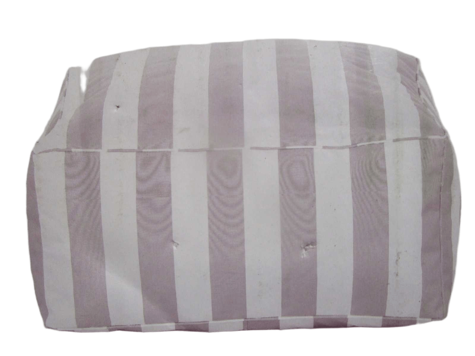 Pouf S6- Grey+ White 600d Xoford Nylon, Shreded Form 62x62x32