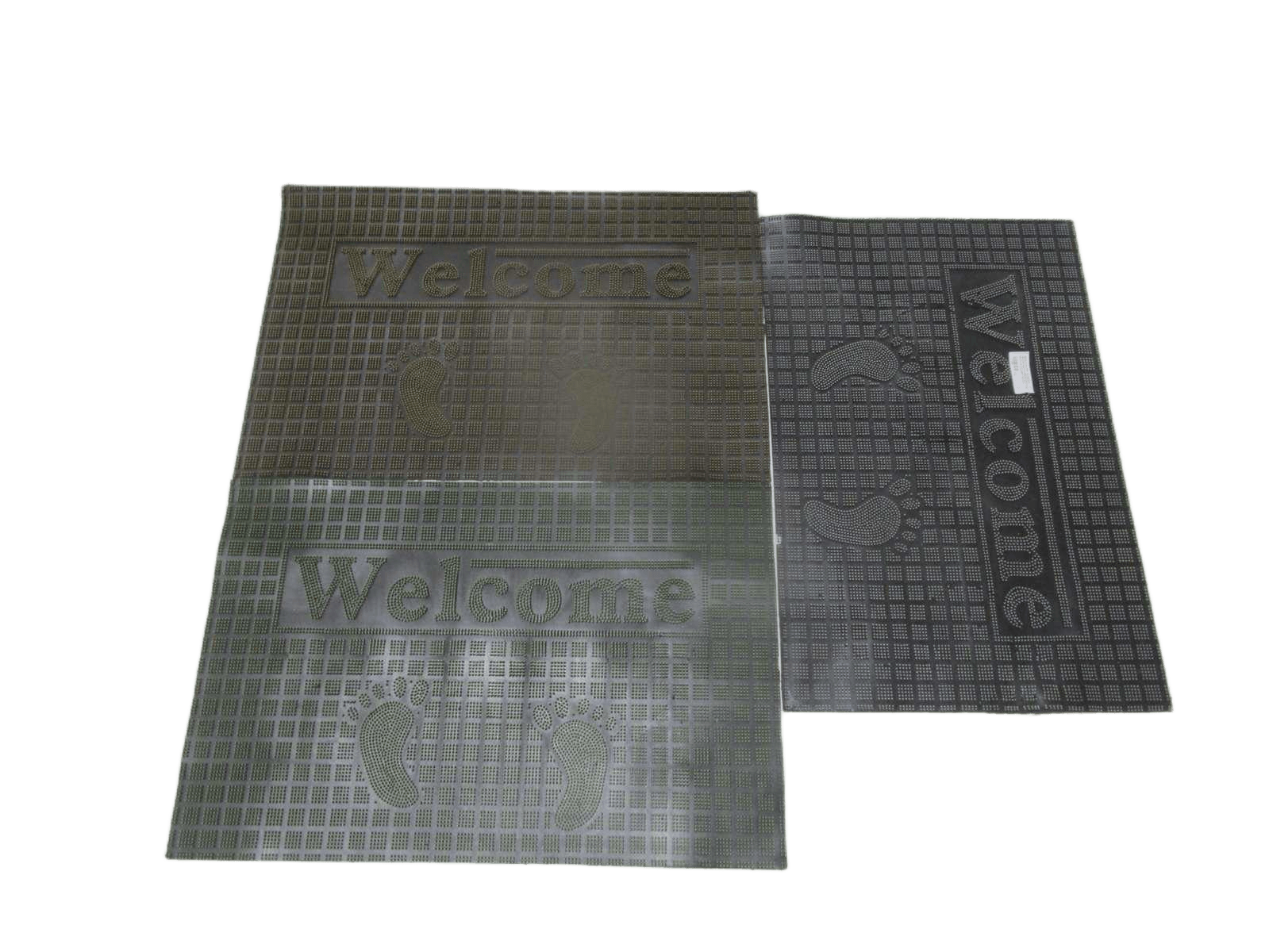 Injection Pvc Room Mat, 880g/Pcgold+green+gray38x58