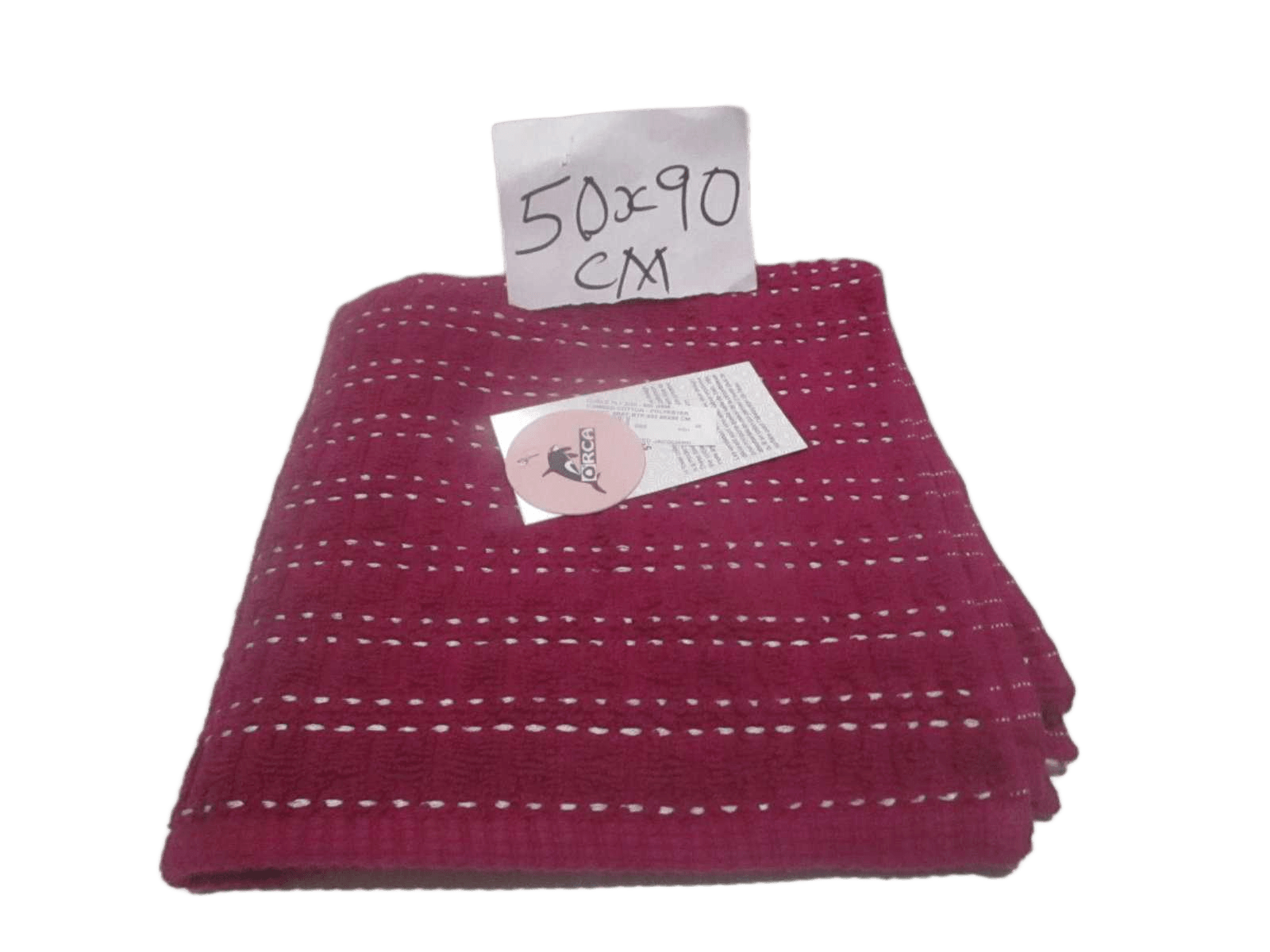 Towel - Plain Dyed Jacquard - Duble Ply 2/20 - 550 Gsm - Combed Cotton - Polyester Insert
