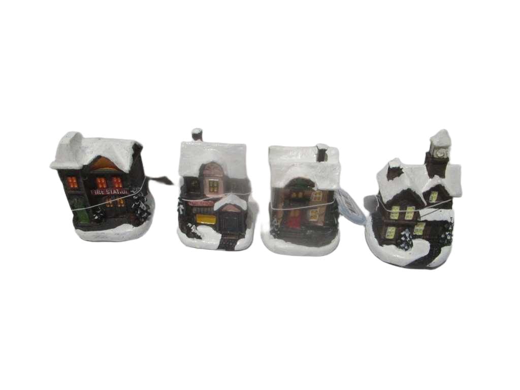 House 9cm Polystone 4ass