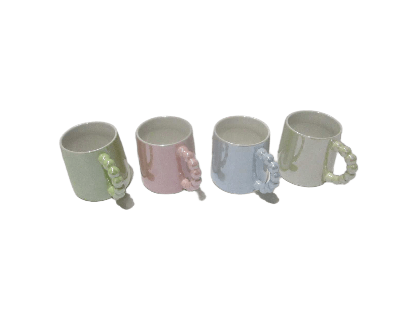 Mug With Shining Ceramic Color Box Grenn/Yellow/Blue/Pink 4colors Ass 380ml