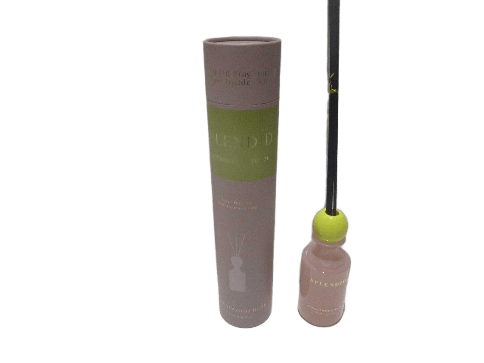 Diffuser, 15% Essence Glass Bottle W Plastic Cover , 6 Sticks Gift Box Moq: 1200pcs Pink Yellow Cover 250ml H19cm