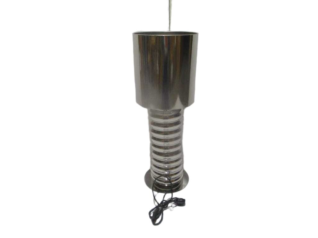 Table Lamp 100% Iron Complete Wiring Full Silver