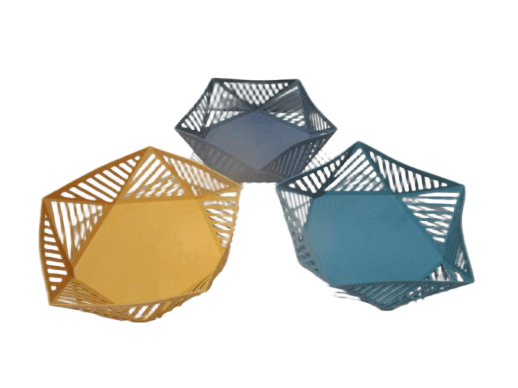 Fruit Basket Pp 108.5g Green Blue Yellow Orange 25*25*7