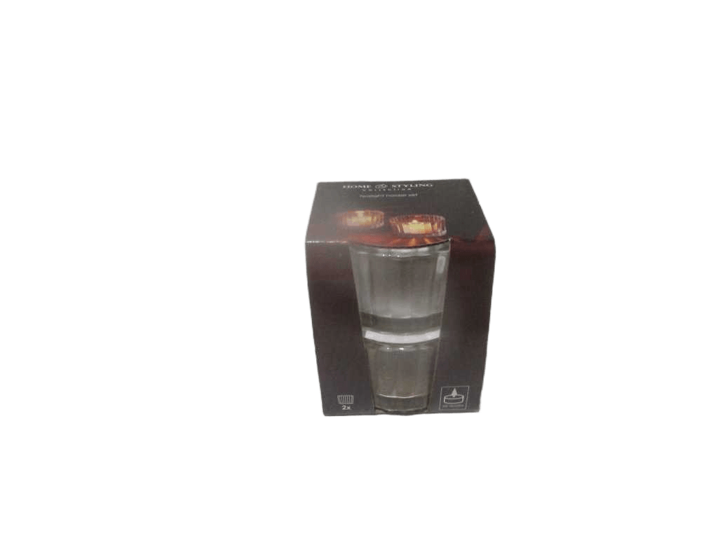 Tealight Holder Glass Set Of 2