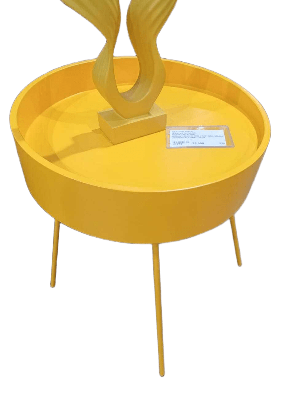 Idea Side Table 16mm Metal Legs Painted Mdf Top Signal Yellow 1003