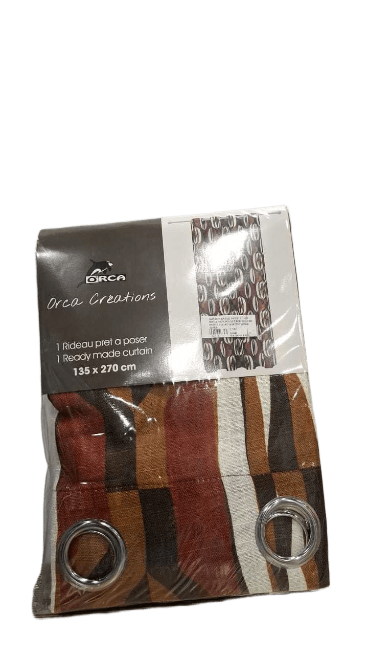 Curtain Eagle 140x270 Cm 8 Rings 100% Polyester 170 Gsm