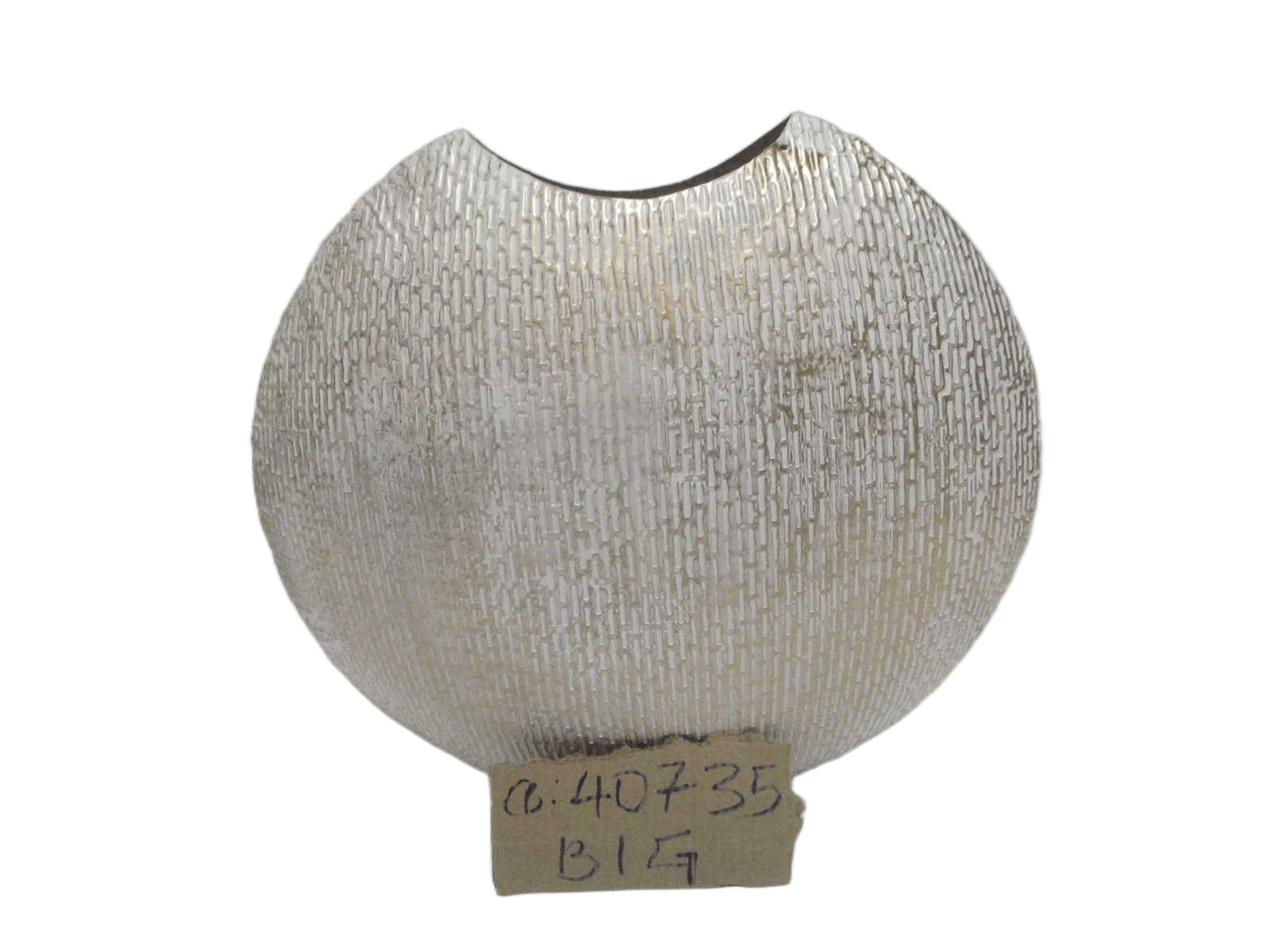 Big Oval Vase Alu Hammer Fusion 4200 51x15x45 Cm Wh 1cl=