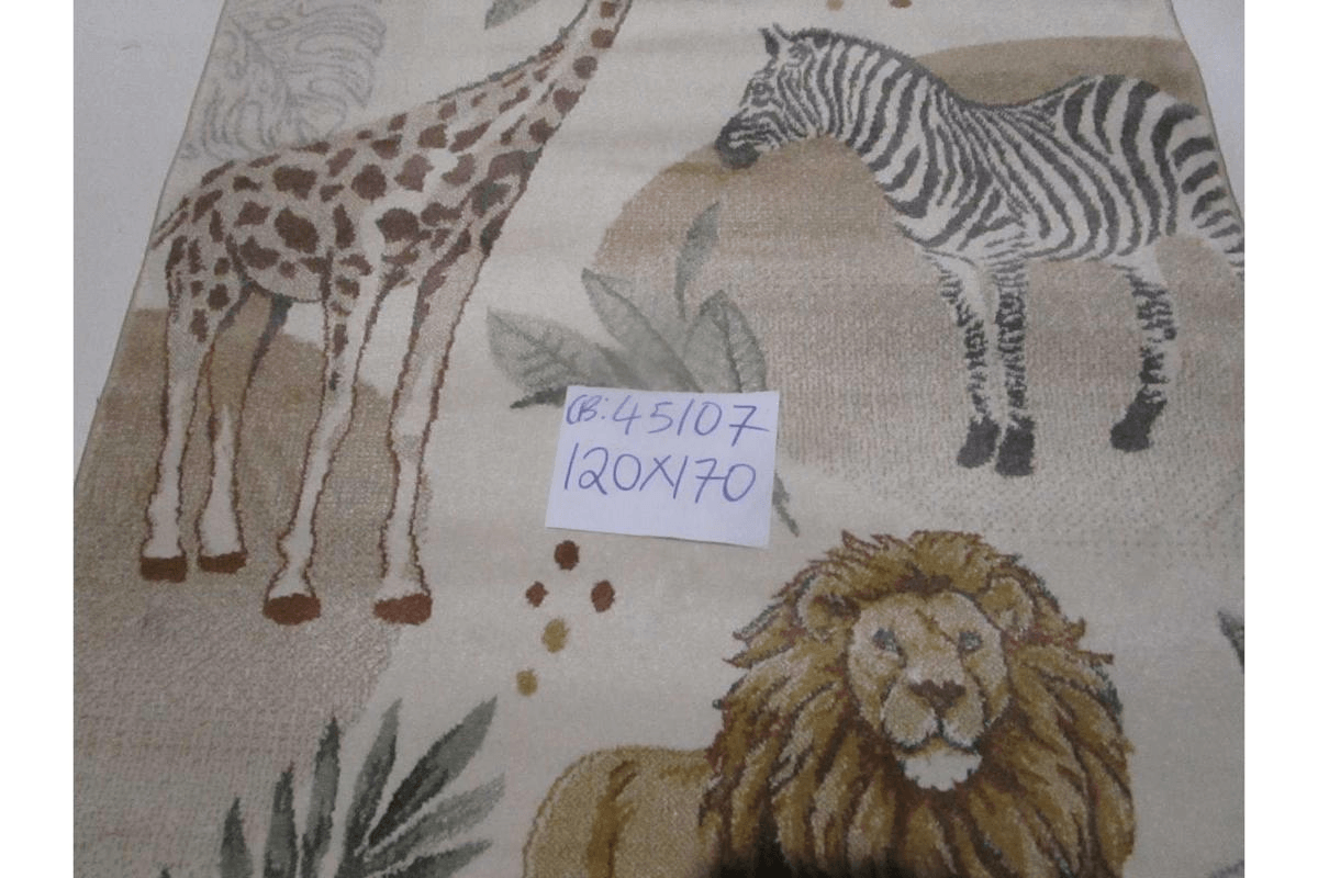 Carpet Cream Kids Aura V77 - 243.200 Points 10mm Pile Height Pp + Headset Hand Carved 2.200g/Sqm Pp Frize 120x170 Cm